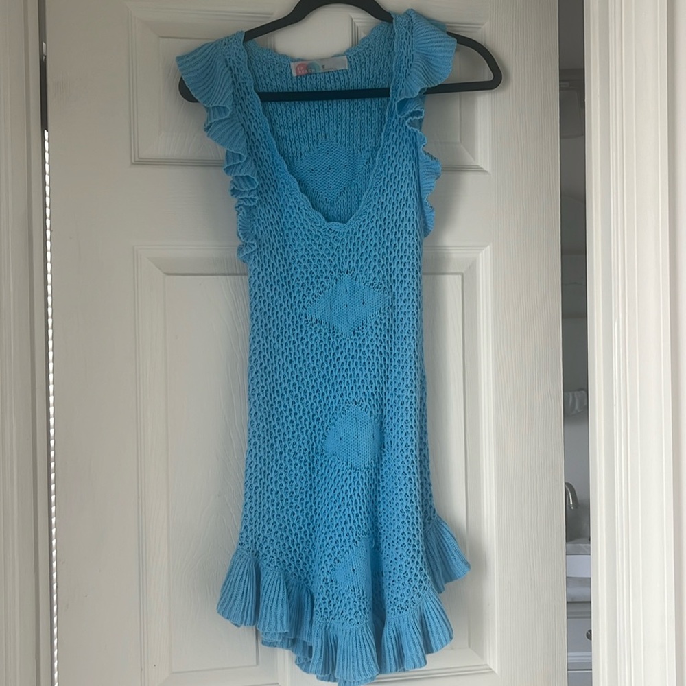 Free People x Crochet Mini Beach Coverup size XS